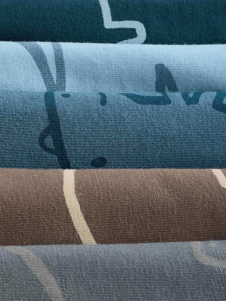 Linear Dino Print Trunks 5 Pack (1.5-16yrs) - Image 8 of 9