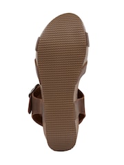 Celtic & Co. Crossover Brown Wedge Sandals - Image 7 of 7