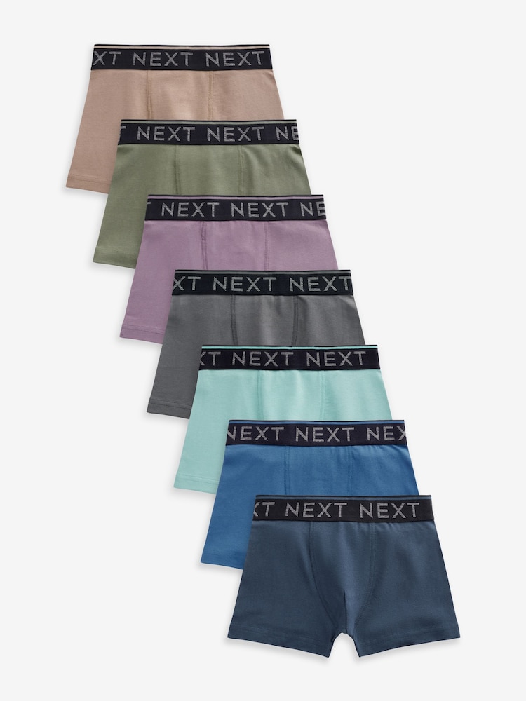 Muted Mineral Trunks 7 Pack (2-16yrs) - Image 1 of 10 Muted Mineral Trunks 7 Pack (2-16yrs) - Image 1 of 10