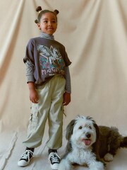 Salbeigrün - Parachute-Cargohose mit Jerseyfutter (3–16 Jahre) - Bild 2 von 8