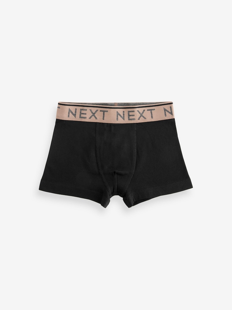 Black Mineral Waistband Trunks 10 Pack (1.5-16yrs) - Image 6 of 12