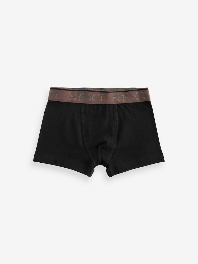 Black Mineral Waistband Trunks 10 Pack (1.5-16yrs) - Image 8 of 12