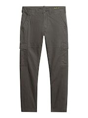 Superdry Grey Core Cargo 100% Cotton Trousers - Image 1 of 1