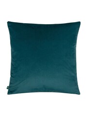 Wylder Tropics Blue Ebon Wilds Ekua Velvet Piped Cushion - Image 4 of 6