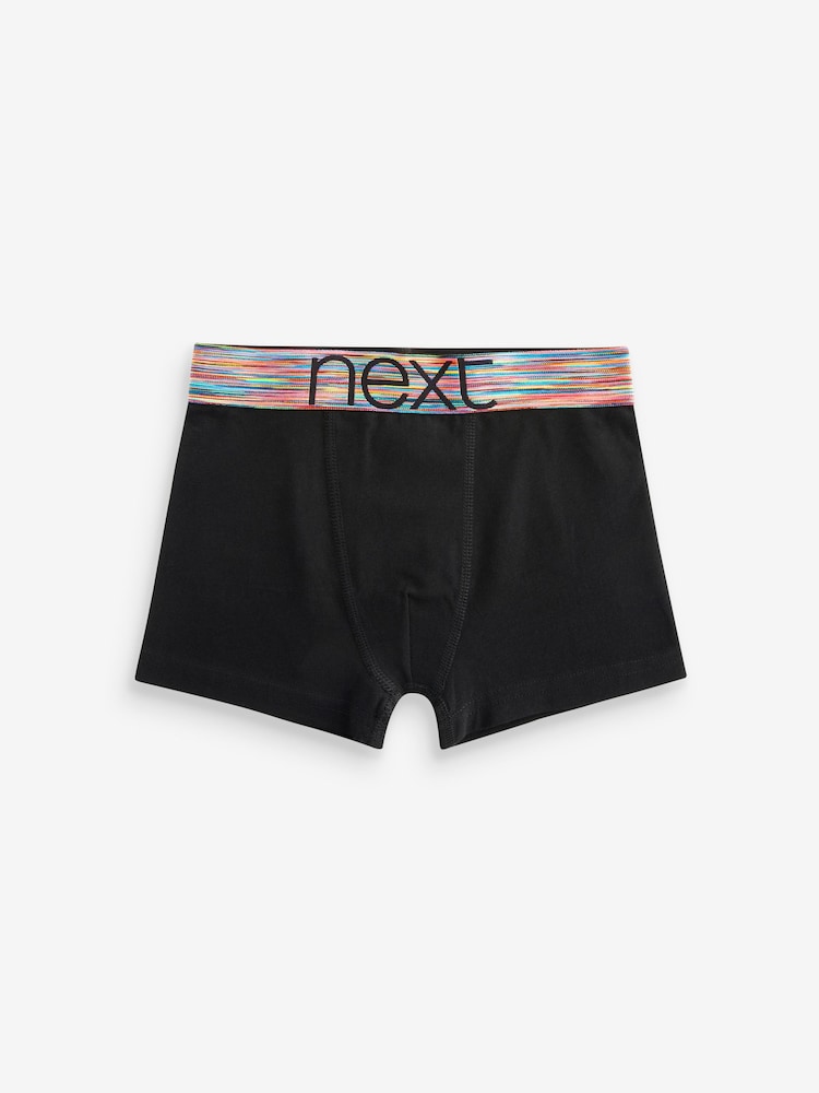 Black Bright Waistband Trunks 5 Pack (2-16yrs) - Image 2 of 8