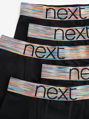 Black Bright Waistband Trunks 5 Pack (2-16yrs) - Image 8 of 8