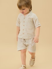 MORI Green Stripe Woven Shorts - Image 1 of 2
