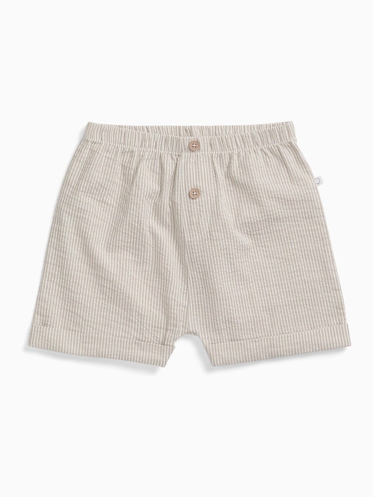 MORI Green Stripe Woven Shorts - Image 2 of 2 MORI Green Stripe Woven Shorts - Image 2 of 2
