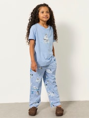 FatFace Kids Light Blue Puffin Pyjama Set (3-12yrs) - Image 1 of 7