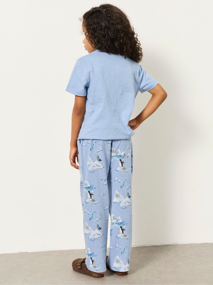 FatFace Kids Light Blue Puffin Pyjama Set (3-12yrs) - Image 2 of 7 FatFace Kids Light Blue Puffin Pyjama Set (3-12yrs) - Image 2 of 7