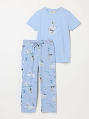 FatFace Kids Light Blue Puffin Pyjama Set (3-12yrs) - Image 7 of 7