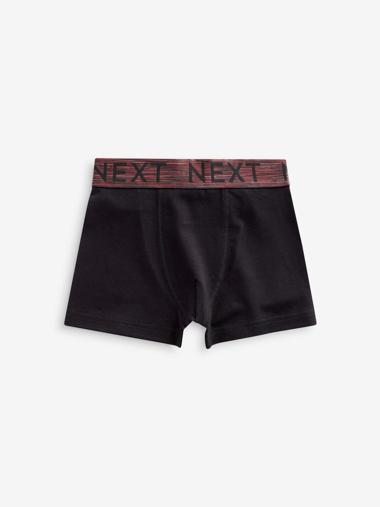 Black Autumn Waistbands Trunks 5 Pack (2-16yrs) - Image 2 of 8