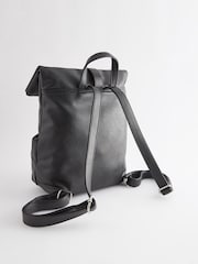 Black Casual Flap Backpack - Image 6 of 9