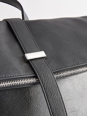 Black Casual Flap Backpack - Image 7 of 9