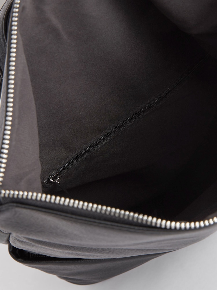 Black Casual Flap Backpack - Image 9 of 9
