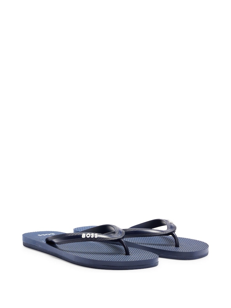 BOSS Blue Tracy Flip Flops - Image 2 of 5