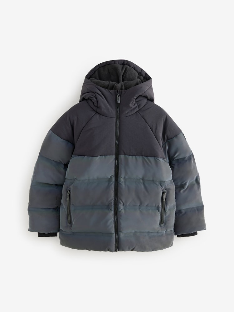 Szürke - Polár bélésű kapucnis, párnázott Dzseki puffer (3-16év) - Image 1 of 8