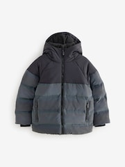 Szürke - Polár bélésű kapucnis, párnázott Dzseki puffer (3-16év) - Image 2 of 8