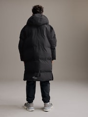 Black Premium Waterproof Longline Padded Puffer Coat (3-16yrs) - Image 3 of 13