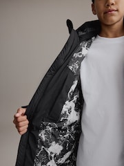 Black Premium Waterproof Longline Padded Puffer Coat (3-16yrs) - Image 5 of 13