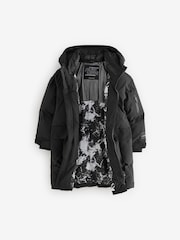 Black Premium Waterproof Longline Padded Puffer Coat (3-16yrs) - Image 7 of 13