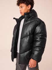 Black Padded Puffer Jacket (3-17yrs) - Image 1 of 11