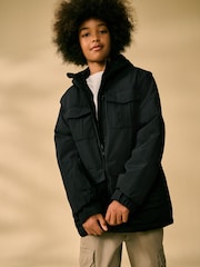 Black 4 Pocket Parka Coat (3-17yrs) - Image 3 of 11