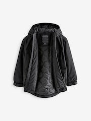 Black 4 Pocket Parka Coat (3-17yrs) - Image 8 of 11