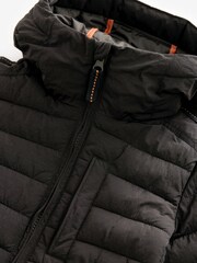 Black Premium Quilted Midweight Hooded Jacket (3-16yrs) - Image 9 of 11