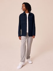 Navy Wool Blend Smart Shacket (3-16yrs) - Image 2 of 6