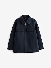 Navy Wool Blend Smart Shacket (3-16yrs) - Image 3 of 6