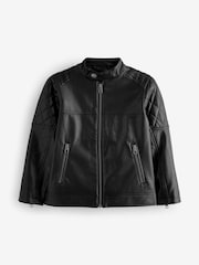 Black Faux Leather Jacket (3-16yrs) - Image 1 of 7