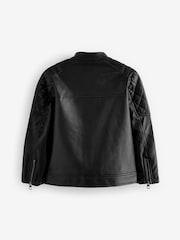Black Faux Leather Jacket (3-16yrs) - Image 2 of 7