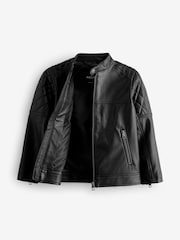 Black Faux Leather Jacket (3-16yrs) - Image 3 of 7