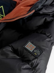 Black Premium Hooded & Padded Down-Fill Coat (3-16yrs) - Image 5 of 6