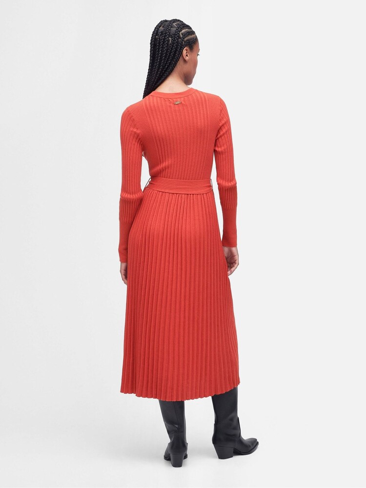 Barbour® Red Norma Knitted Dress - Image 2 of 7 Barbour® Red Norma Knitted Dress - Image 2 of 7
