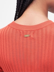 Barbour® Red Norma Knitted Dress - Image 6 of 7