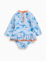 MORI Blue Whale Frill Long Sleeve Swimsuit - Image 4 of 5