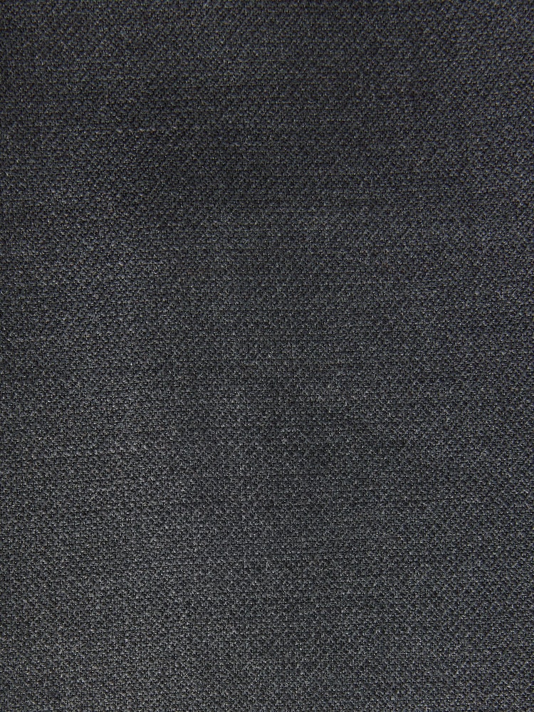 Charcoal Grey Slim Fit Signature Tollegno Italian Wool Textured Suit Jacket - Image 12 of 12