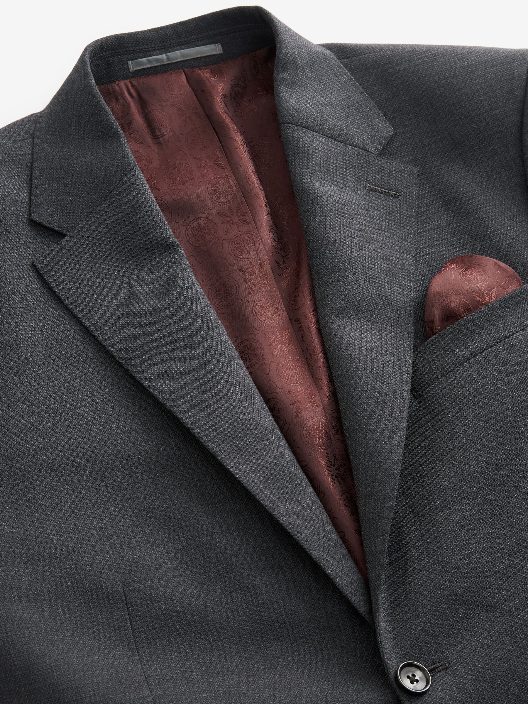 Buy Charcoal Grey Slim Fit Signature Tollegno Italian Wool
