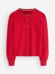 Boden Red Camilla Cotton Crew Cardigan - Image 6 of 7