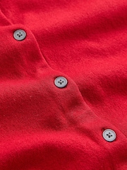 Boden Red Camilla Cotton Crew Cardigan - Image 7 of 7