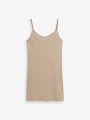 Neutral Long Line Thin Strap V-Neck Vest - Image 5 of 6