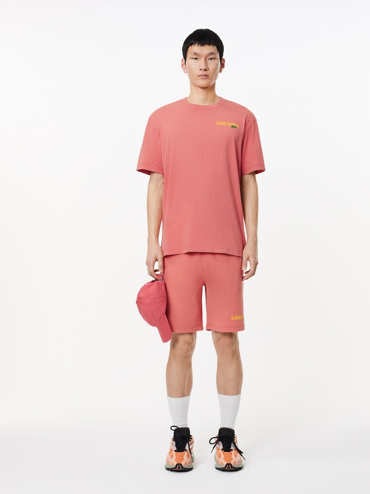Lacoste Pastel Graphic Back Print T-Shirt - Image 1 of 6 Lacoste Pastel Graphic Back Print T-Shirt - Image 1 of 6