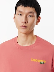 Lacoste Pastel Graphic Back Print T-Shirt - Image 4 of 6