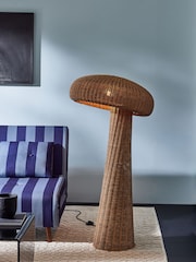 MADE.COM Natural Leilani Rattan Floor Light - Image 1 of 4