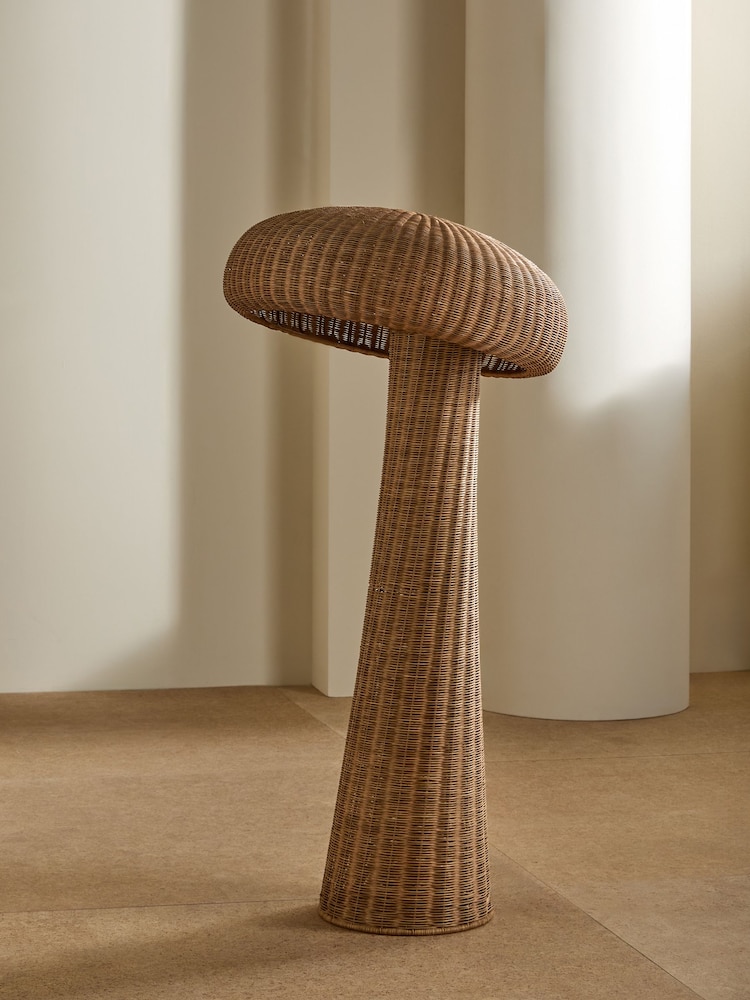MADE.COM Natural Leilani Rattan Floor Light - Image 2 of 4