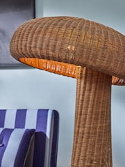 MADE.COM Natural Leilani Rattan Floor Light - Image 3 of 4