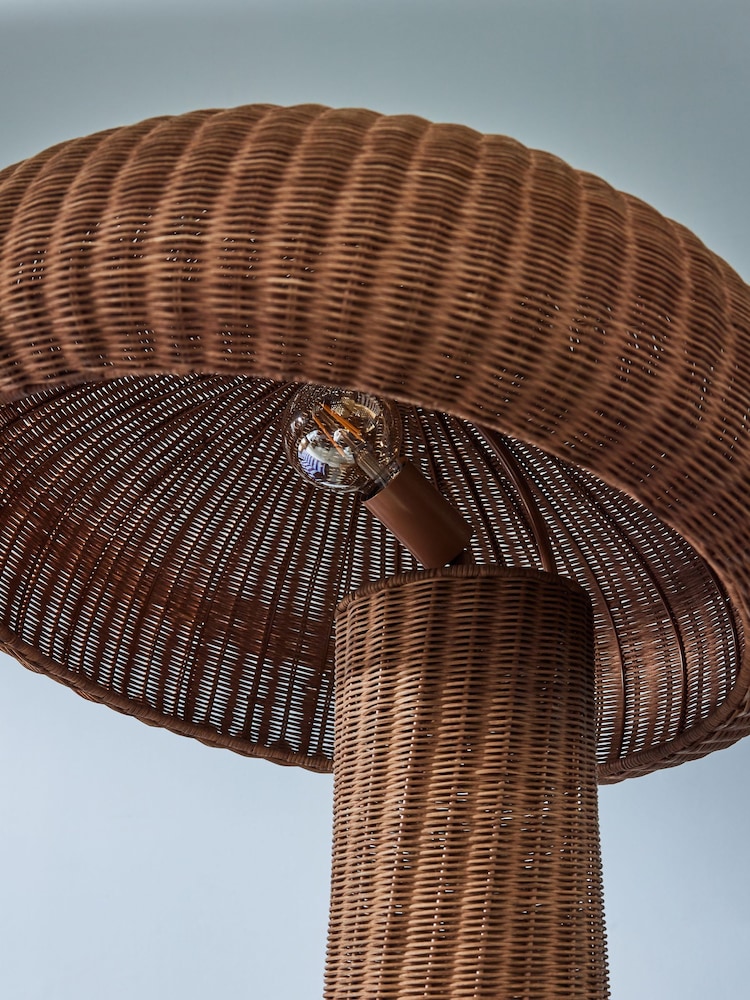 MADE.COM Natural Leilani Rattan Floor Light - Image 4 of 4
