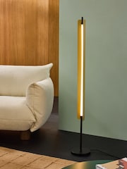 MADE.COM Black/Brass Ellis Floor Lamp - Image 1 of 4